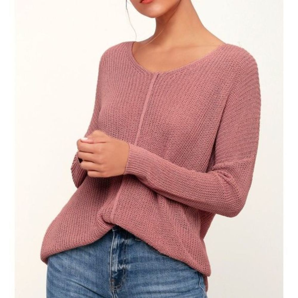 LULUS V-Neck Loose Fit Sweater Sz Sm